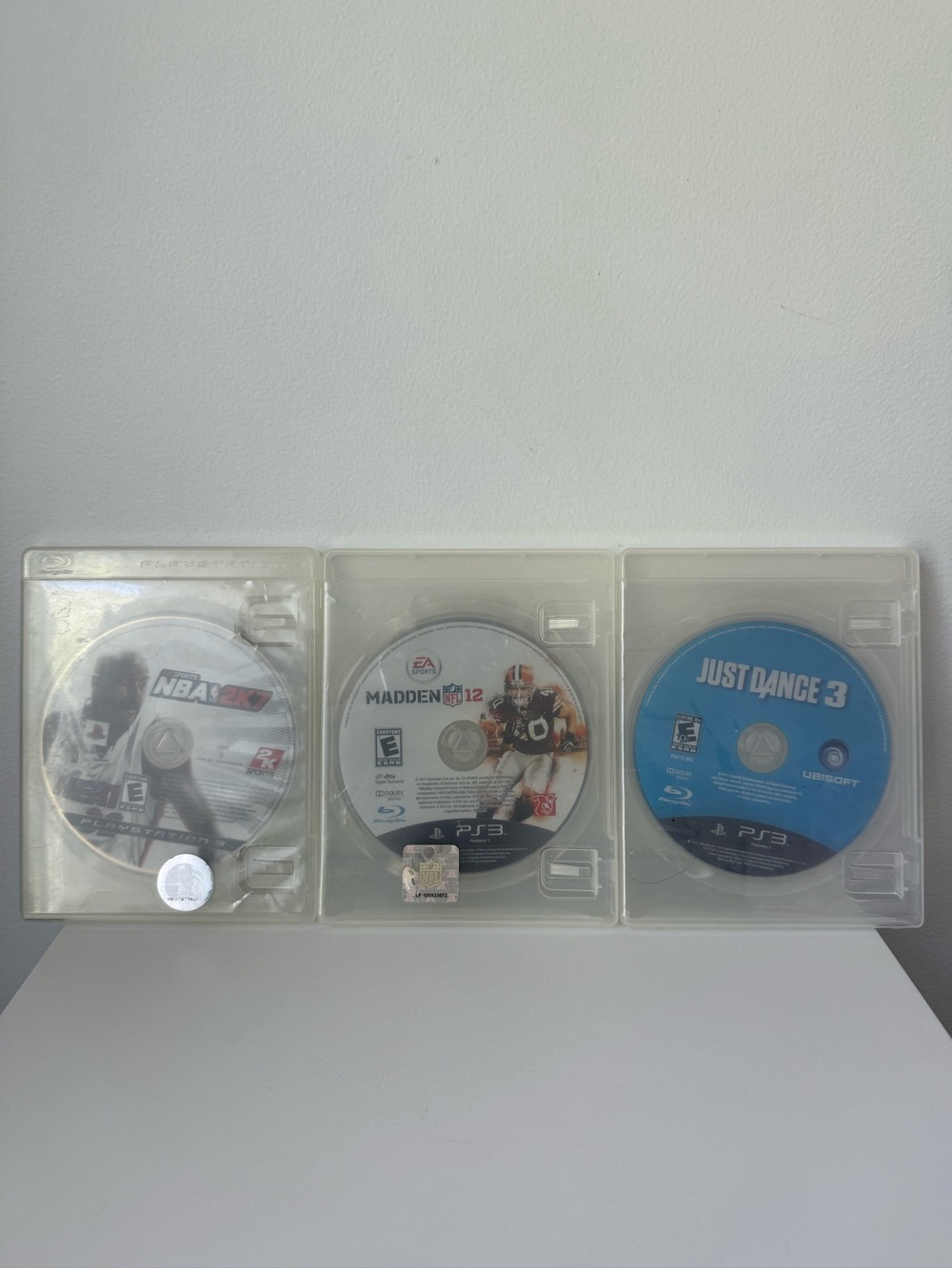 PS3 Game Lot NBA 2K12 Madden NFL 12 Just Dance 3 PlayStation 3 Discs Only 3 Pack
